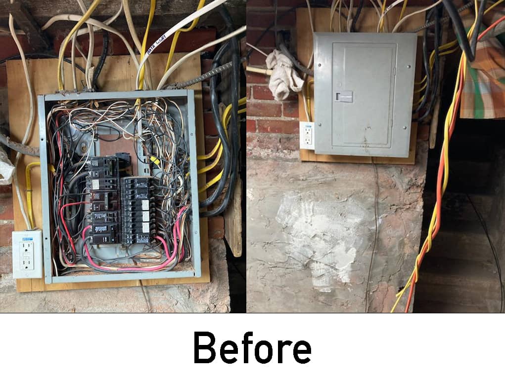 before electrical panel upgrade